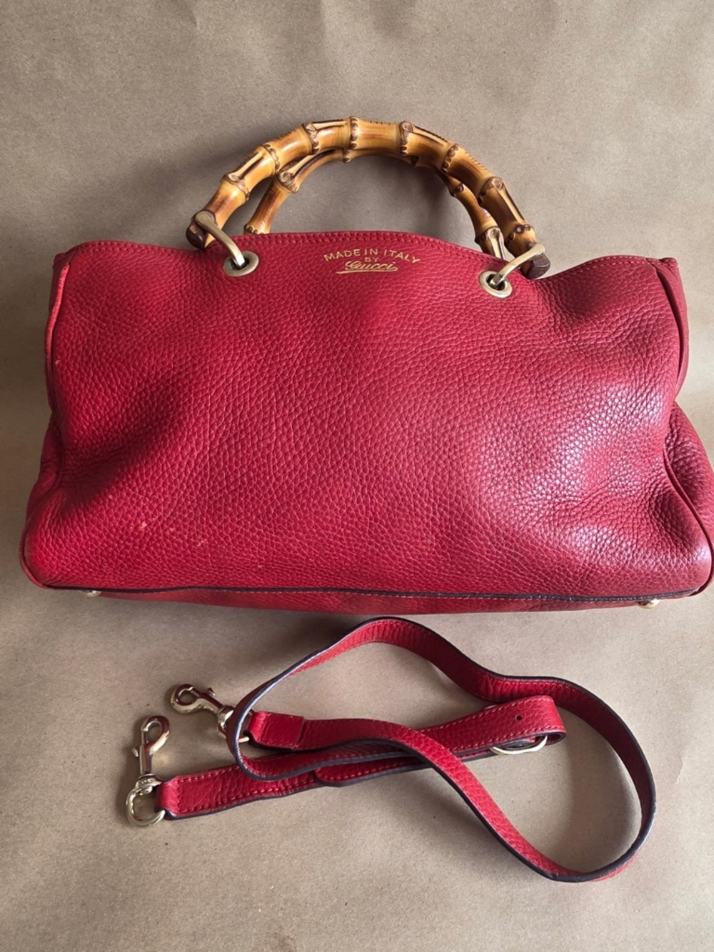 Gucci Bamboo Shopper Leather Tote